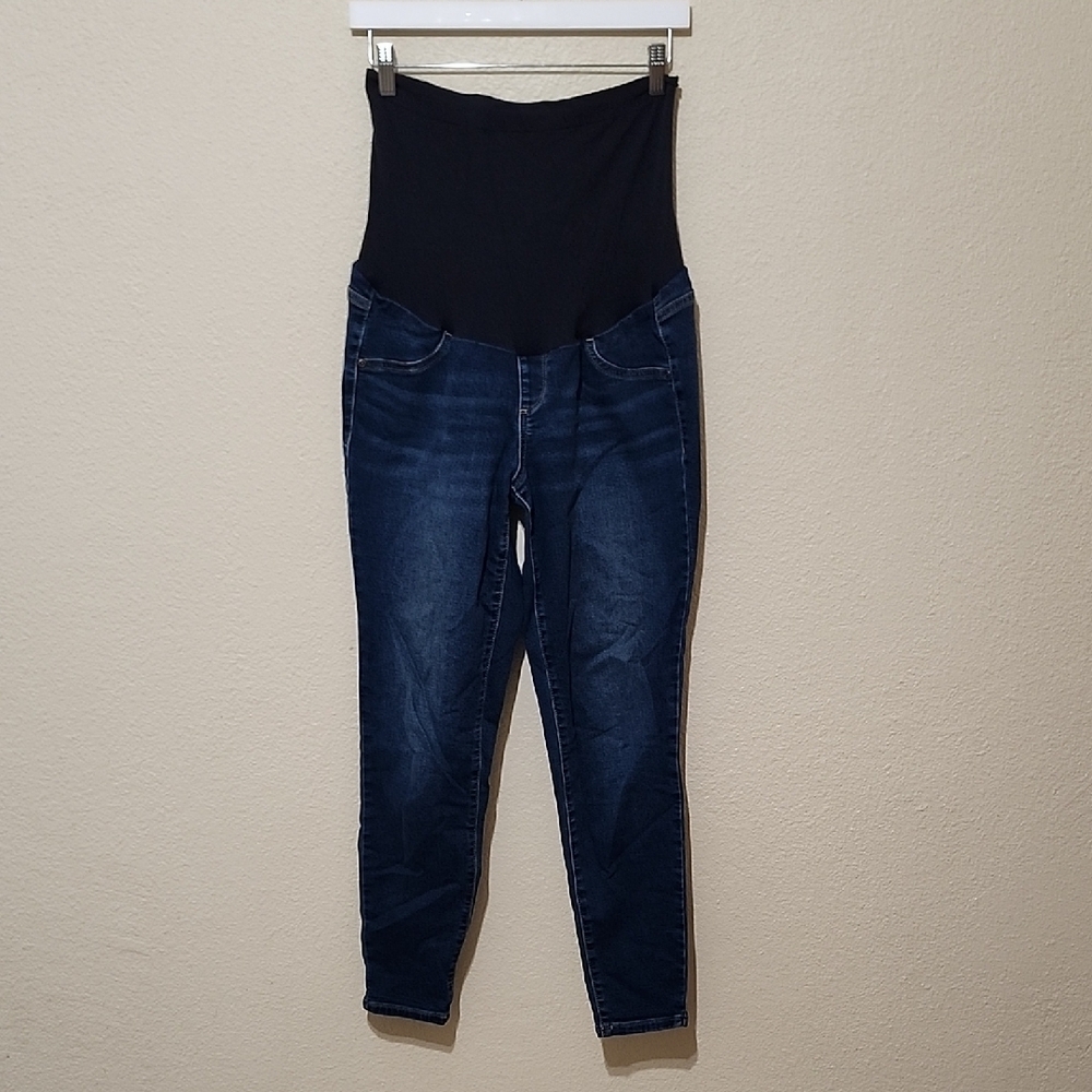 a:glow Blue Skinny Maternity Jeans